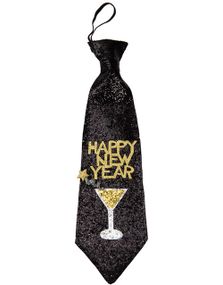 Sort Glitrende Happy New Year Slips