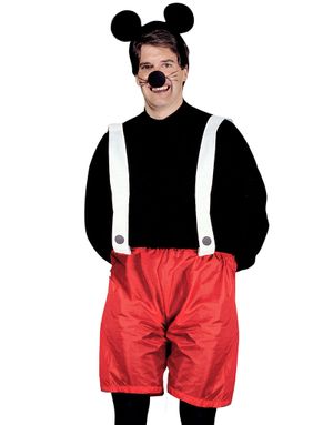 Mickey Mouse Inspireret kostumesæt med Shorts, Ører og Næse