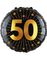Jubilæum Folieballon - Rund Sort Og Guldfarvet Folieballon 46 cm