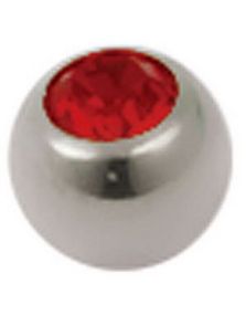 Enkelt Diamant Rød - 3 mm Titankugle til 1,2 mm stang