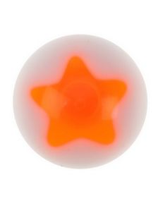 Stjerne Orange - Hvid Akrylkugle