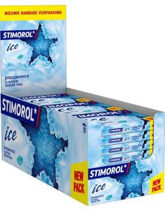 27 stk Stimorol Ice Peppermint - Sukkerfri Tyggegummi med Spearmintsmak og Fyll 16,8 g - Hel Eske