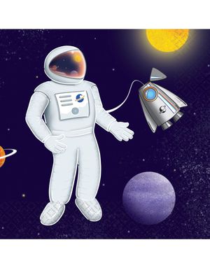 16 stk Astronaut-Servietter 33x33 cm
