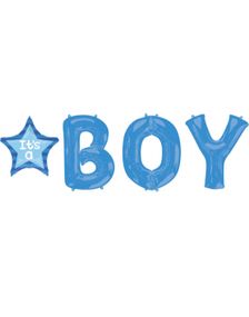 It’s a Boy Ballonbuket med 4 JUMBO Folieballoner