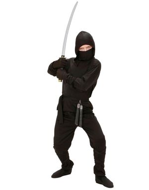 Snigende Ninja - Komplet Kostume til Børn