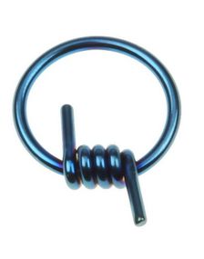 Metallic Blå Pigtråd - BCR Piercing