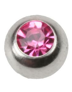 Glitrende Rosa - 4 mm Stålkugle til 1,2 mm stang