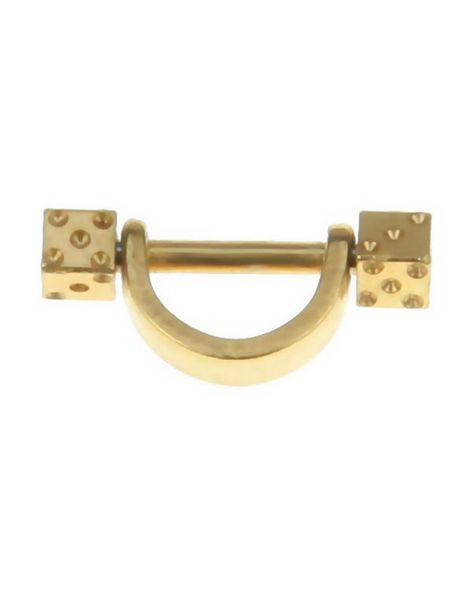Double Dice Tragus/Helix - Guld - 1,2 x 8 mm