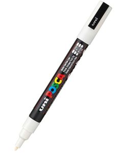 Posca Tusj PC-3M Hvit 0,9-1,3mm