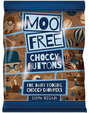 Moo Free Original Choccy Buttons - Veganske Chokoladeknapper 25 gram
