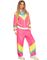 Neon Rosa 80-talls Grilldress med Lommer til Dame