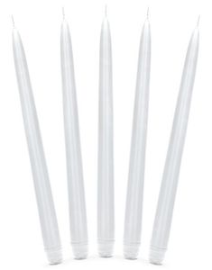 10 stk Hvide Kronelys 24 cm