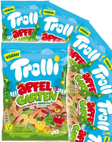 20 stk Trolli Apfel Garden - Poser med Sur Vingummi - Hel Eske 3 kg