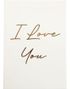 I Love You - Kjempestort Kort med Konvolutt i A4 Format