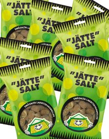 1842739200_620 Poser med Dundersalt / ʺJätteʺ Salt / Salt Lakrids Slik - Hel Æske
