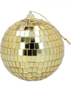 6 stk Gullfargede Discokuler 8 cm