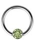 BCR Piercing with Sparkling Green Stone