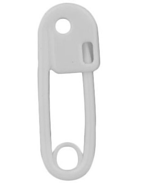 Sikkerhedsnål 1.6 mm - Hvid Ørepiercing