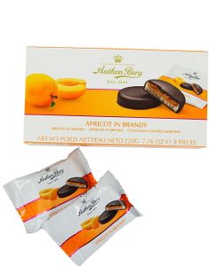 Anthon Berg Apricot in Brandy - Chokoladeovertrukket Marcipan og Abrikos 220 gram