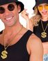 Strass Dollar - Guldfarvet Smykke med Bling