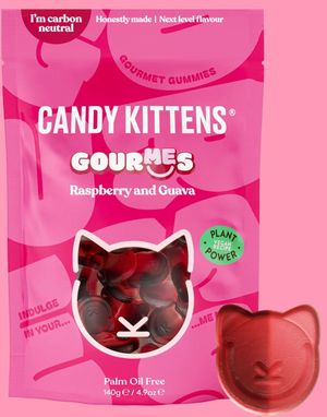 Candy Kittens Raspberry Guava - Vegansk Vingummi med Bringebær og Guava 140 gram