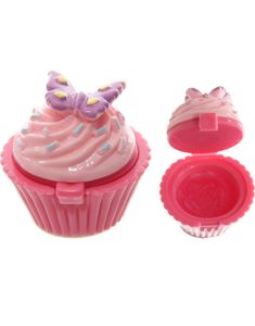 Rosa Muffinsformet Lipgloss med Jordbær Smag