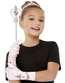 Prinsesse Sett med Tiara, Stav og Hansker