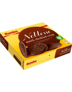 Marabou Noblesse Mørk - Tynde Runde Mørke Chokoladeplader med Sprødhed 150 gram