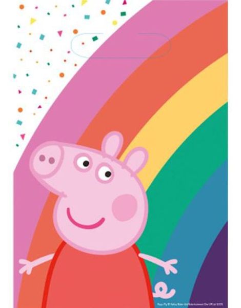 8 stk Peppa Pig Godteposer i Papir
