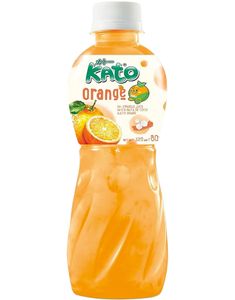 Kato Fruit Juice Nata De Coco Orange - Juice med Appelsinsmak og Kokosgelebiter 320 ml (Thailand)