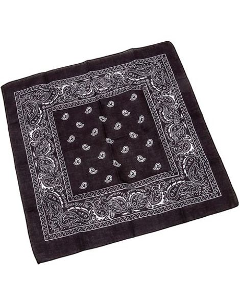 Sort Paisley Bandana/Tørklæde