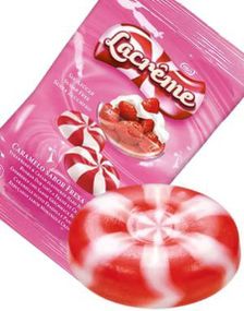 Vidal Lacreme Sukkerfrie Strawberry & Cream Jordbær-Sukkertøy 80 gram