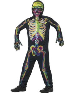 Glow in the Dark Skelet Kostume til Børn