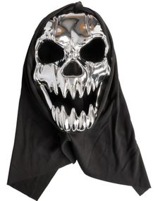 Sølvfarvet Monstermaske Med Hætte