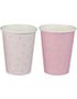 8 stk Rosa Kopper med Polka Dots - Pappkrus 250 ml - Pamper Party