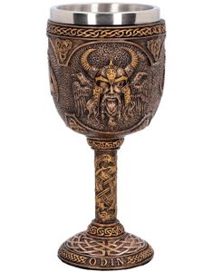 Bronzefarvet Odin Drikkebæger 17 cm