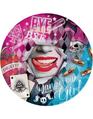 Dangerous Girl - 8 stk Papptallerkener med Harley Quinn Inspirert Motiv 23 cm