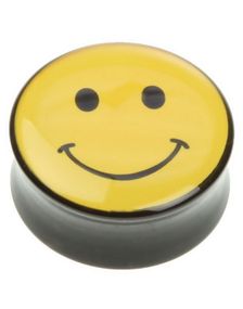 Sort Piercing med Gul Smiley