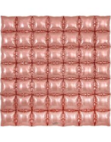 Rosegull Waffle Folie Ballong for Backdrop/Bakgrunn 