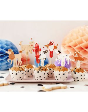 7 stk Kagetoppe - Dogs Party