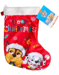 Paw Patrol (Chase & Marshall) - Rød Julestrømpe