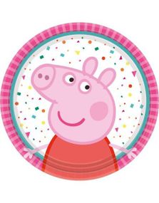 8 stk Peppa Pig Tallerkener 18 cm