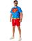 Superman Skjorte Med Kappe Og Shorts Til Herre - Suitmeister