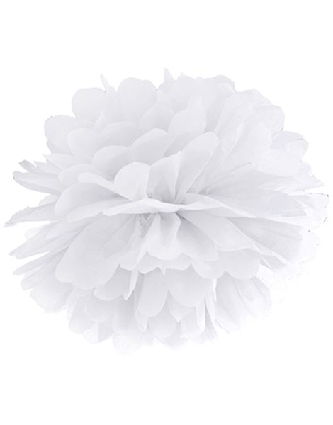 Hvid Pom Pom 25 cm