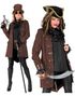 Pirat/Steampunk Frakk Damekostyme - XX-Large