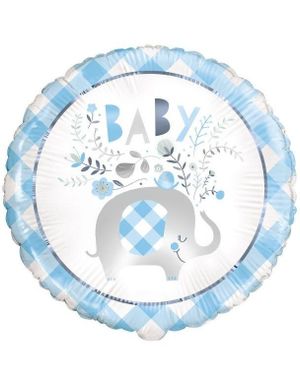 Baby Blue Elephant Folieballong 46 cm