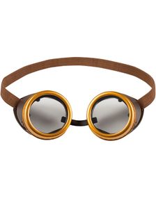 Guldfarvet Runde Steampunk Goggles