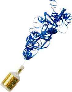 6 stk Party Poppers - Blå