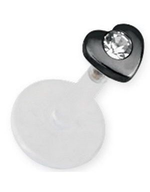 Labret med Sort Hjerte & Klar Sten