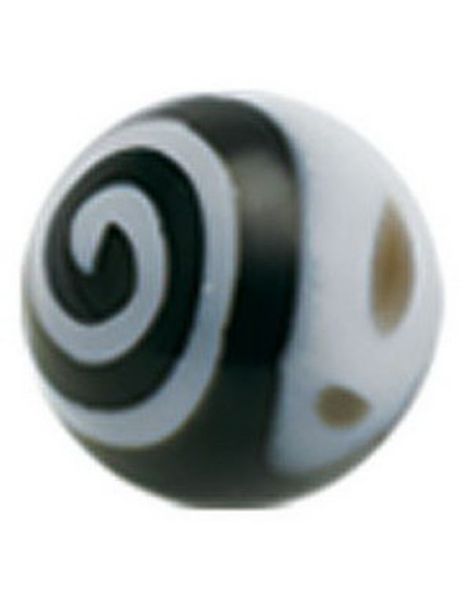 Hypnotize Me Sort - 3 mm Akrylkugle til 1,2 mm stang
